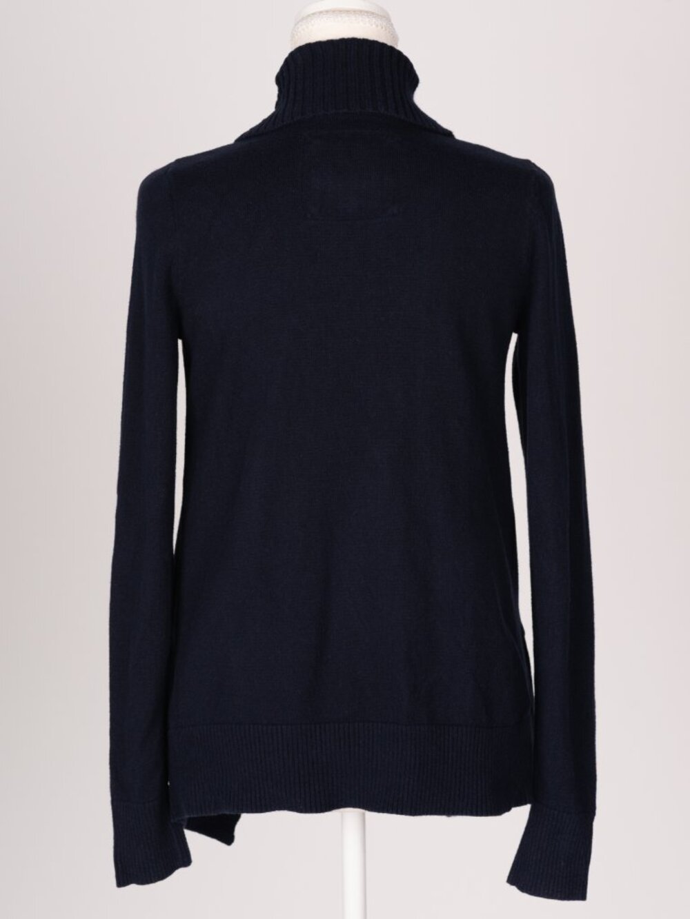2010s VTG A&F "Ezra" Chunky Ribbed Shawl Collar Cardigan Navy Blue Small Preppy - Picture 6 of 16